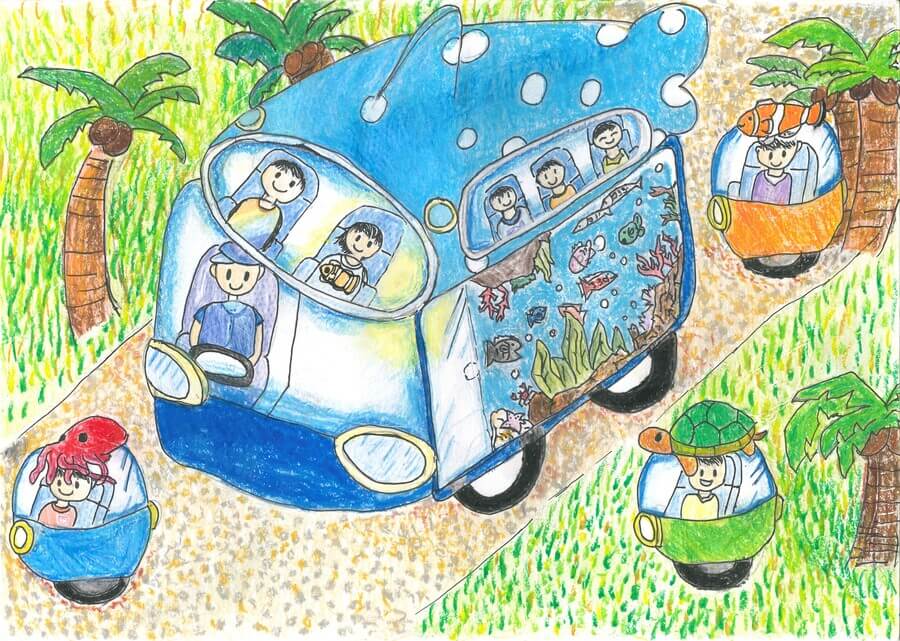 「アクアリウム・ジンベイザメをのせて」