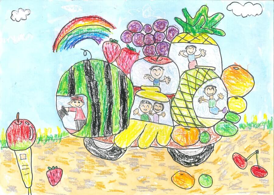 「フルーツたべほうだいの『フルーツバスケット・バス』」